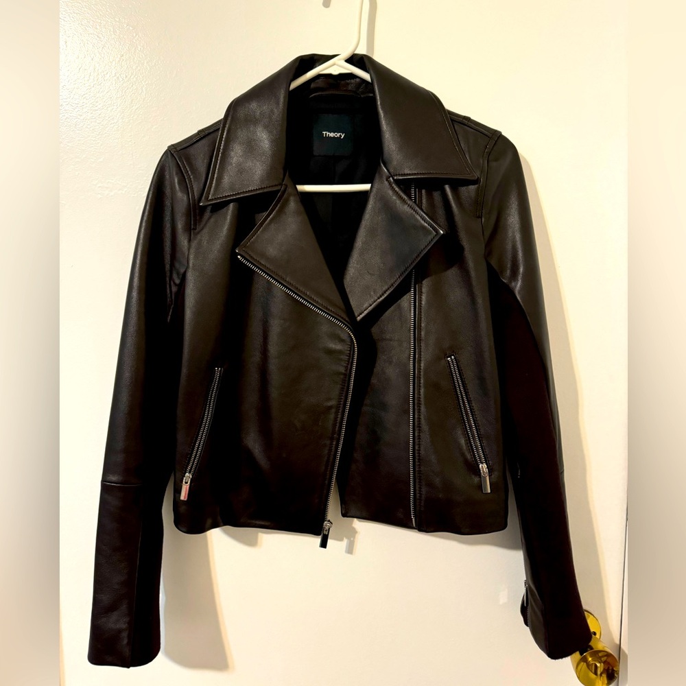 NWT Theory Genuine Leather Moto Jacket - small
